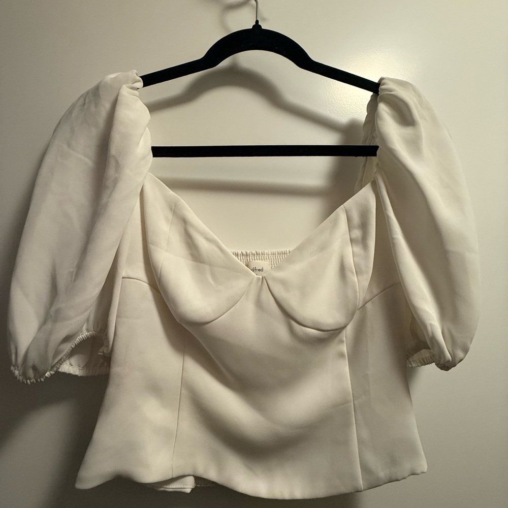 Wilfred Cream Short Sleeve Novella Blouse